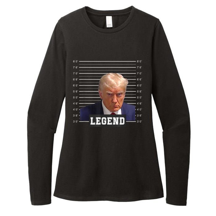 Free Donald Trump Mug Shot Republican President MAGA 2024 Womens CVC Long Sleeve Shirt