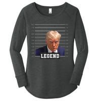 Free Donald Trump Mug Shot Republican President MAGA 2024 Women's Perfect Tri Tunic Long Sleeve Shirt