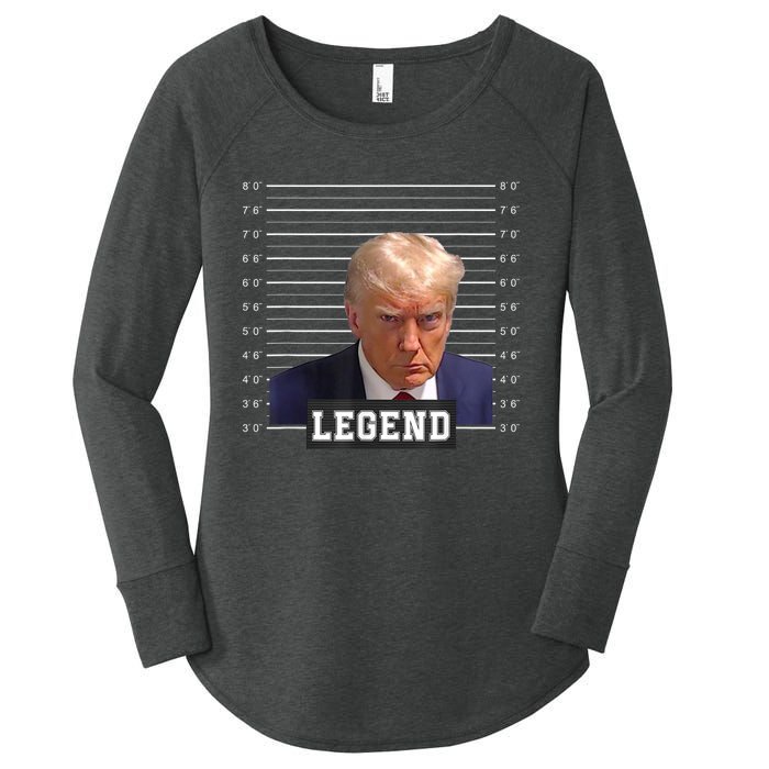 Free Donald Trump Mug Shot Republican President MAGA 2024 Women's Perfect Tri Tunic Long Sleeve Shirt