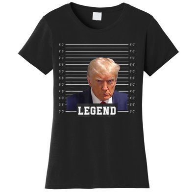 Free Donald Trump Mug Shot Republican President MAGA 2024 Women's T-Shirt