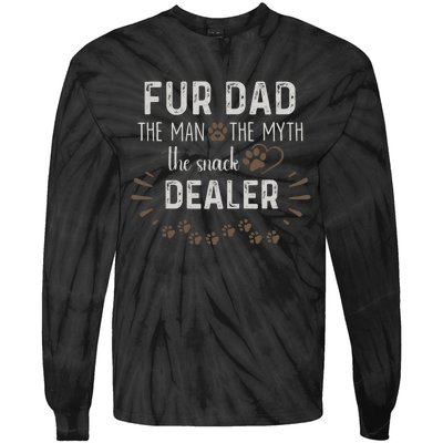 Fur Dad The Man The Myth The Snack Dealer Dog Fathers Day Tie-Dye Long Sleeve Shirt