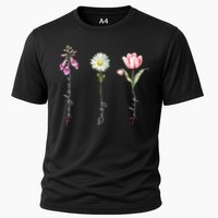 Foxglove Daisy Tulip Floral Cooling Performance Crew T-Shirt