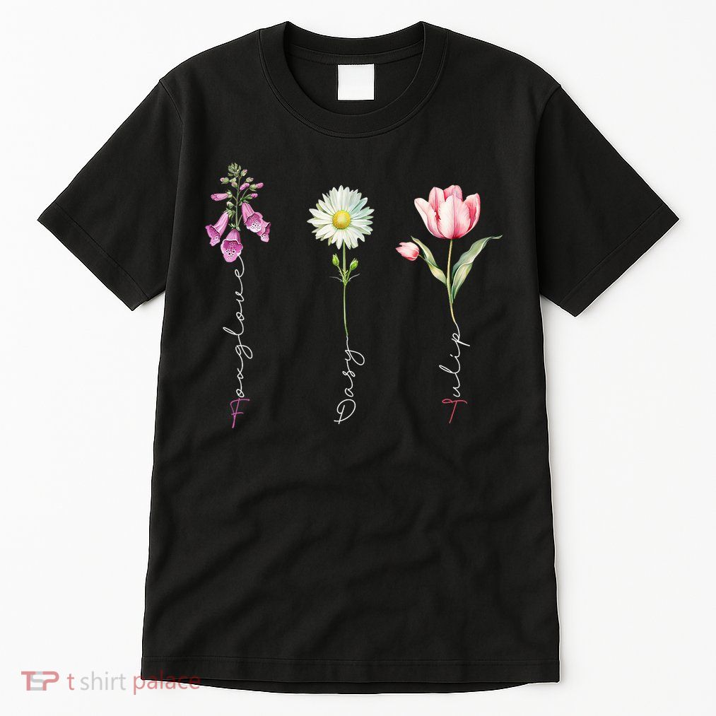 Foxglove Daisy Tulip Floral Tall T-Shirt