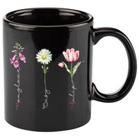 Foxglove Daisy Tulip Floral 11oz C Handle Ceramic Mug