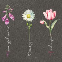 Foxglove Daisy Tulip Floral Cotton Canvas Backpack