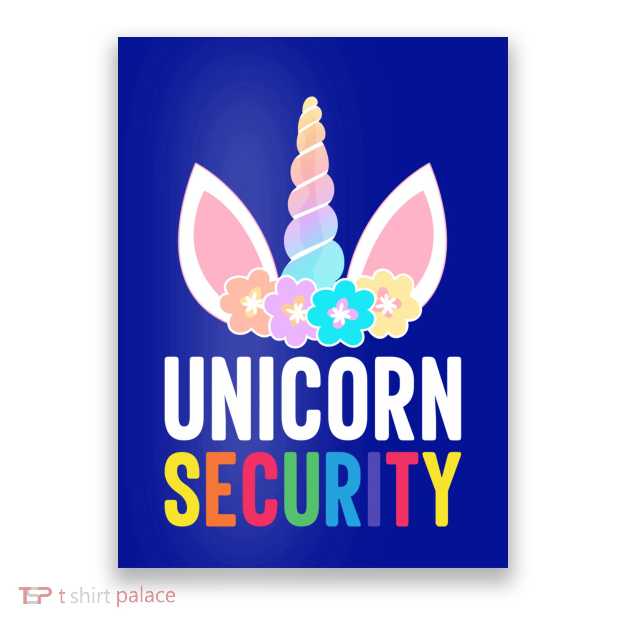 Funny Dabbing Unicorn Security Halloween Gift Poster