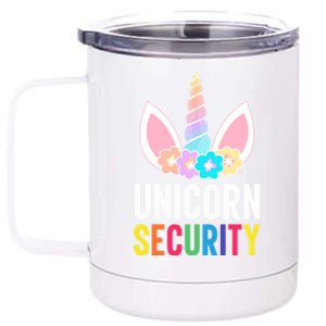 Funny Dabbing Unicorn Security Halloween Gift 12 oz Stainless Steel Tumbler Cup