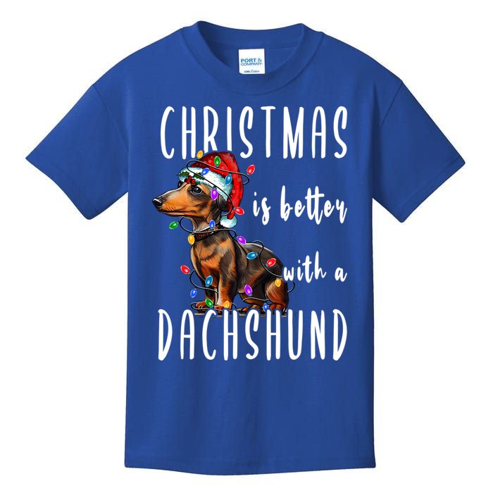 Funny Dachshund Ugly Christmas Gift Kids T-Shirt