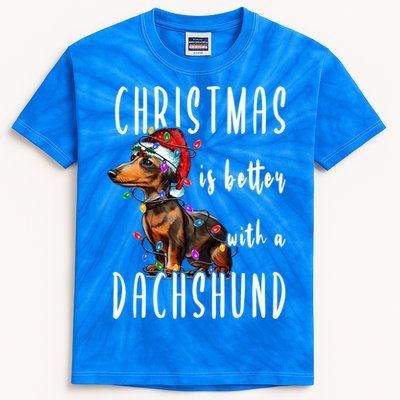 Funny Dachshund Ugly Christmas Gift Kids Tie-Dye T-Shirt