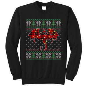 Funny Dragon Ugly Sweater Christmas Lights Dragon Lover TShirt Sweatshirt