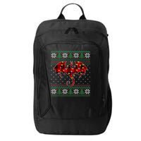 Funny Dragon Ugly Sweater Christmas Lights Dragon Lover TShirt City Backpack