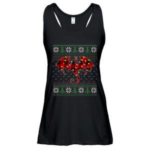 Funny Dragon Ugly Sweater Christmas Lights Dragon Lover TShirt Ladies Essential Flowy Tank