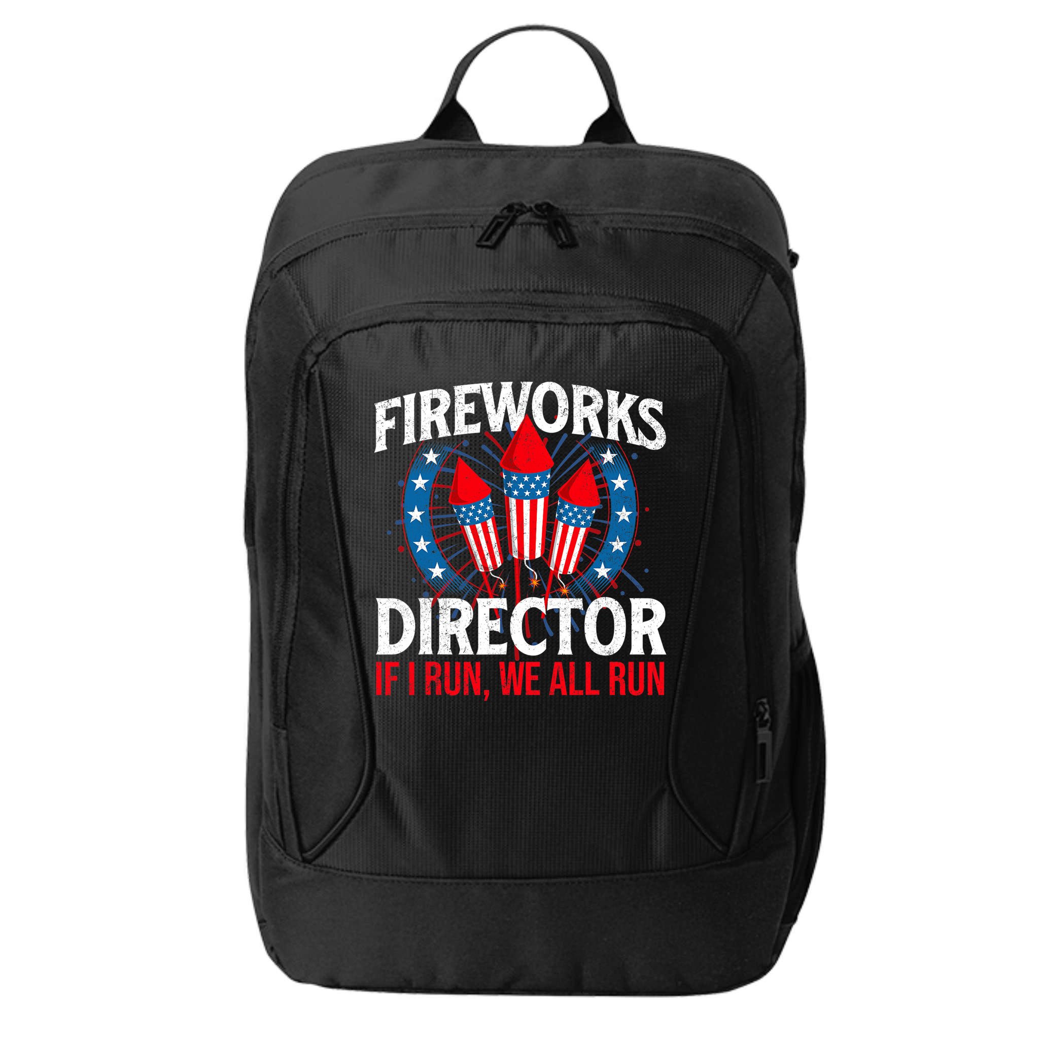 Fireworks Director USA American Flag 4th Of July Fourth City Backpack