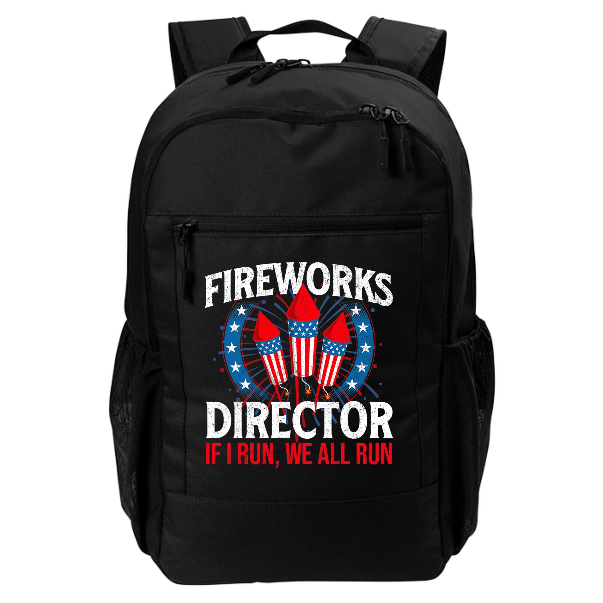 Fireworks Director USA American Flag 4th Of July Fourth Backpack
