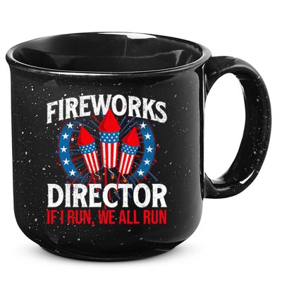 Fireworks Director USA American Flag 4th Of July Fourth 15oz Campfire Ceramic Mug