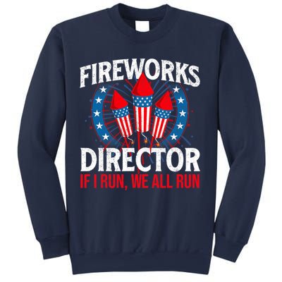 Fireworks Director USA American Flag 4th Of July Fourth Sweatshirt