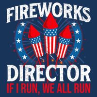 Fireworks Director USA American Flag 4th Of July Fourth Zip Tote Bag