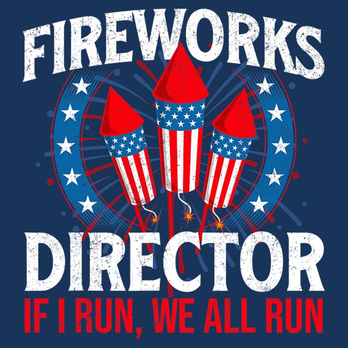 Fireworks Director USA American Flag 4th Of July Fourth Zip Tote Bag