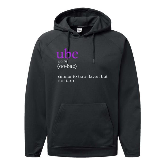 Funny Definition Ube Bae Flavor Ube Performance Fleece Hoodie