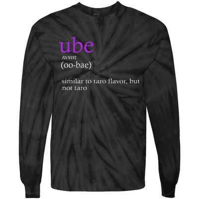 Funny Definition Ube Bae Flavor Ube Tie-Dye Long Sleeve Shirt