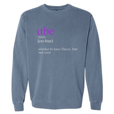 Funny Definition Ube Bae Flavor Ube Garment-Dyed Sweatshirt