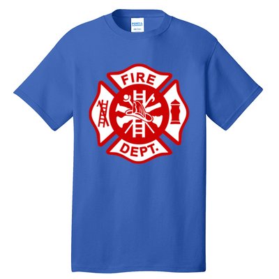 Fire Departt Uniform Firefighter Gear Fighter Gift Tall T-Shirt