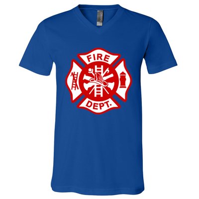 Fire Departt Uniform Firefighter Gear Fighter Gift V-Neck T-Shirt