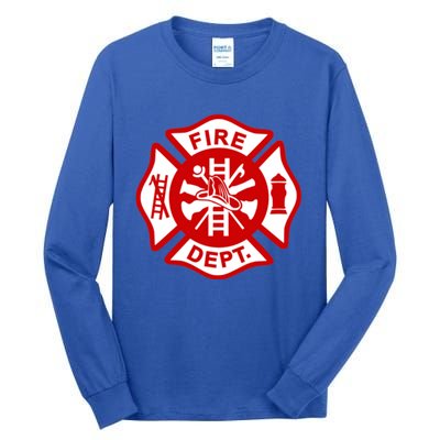 Fire Departt Uniform Firefighter Gear Fighter Gift Tall Long Sleeve T-Shirt