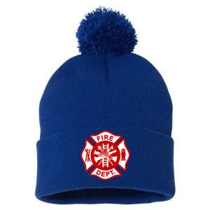 Fire Departt Uniform Firefighter Gear Fighter Gift Pom Pom 12in Knit Beanie