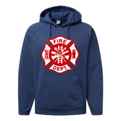 Fire Departt Uniform Firefighter Gear Fighter Gift Performance Fleece Hoodie