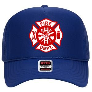 Fire Departt Uniform Firefighter Gear Fighter Gift High Crown Mesh Back Trucker Hat