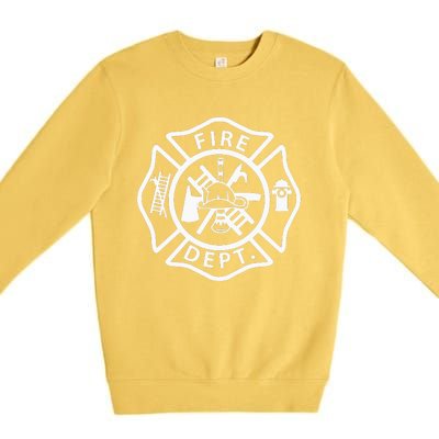 Fire Department Uniform Fireman Symbol Firefighter Gear Premium Crewneck Sweatshirt