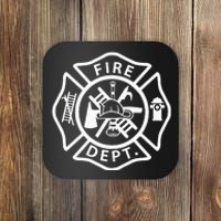 Fire Department Uniform Fireman Symbol Firefighter Gear Coaster