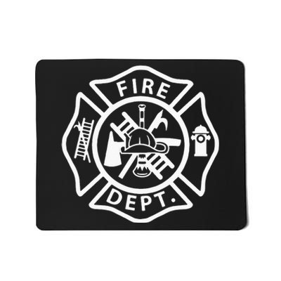 Fire Department Uniform Fireman Symbol Firefighter Gear Mousepad