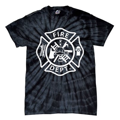 Fire Department Uniform Fireman Symbol Firefighter Gear Tie-Dye T-Shirt