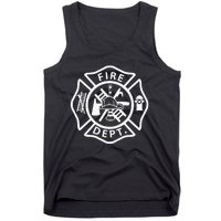 Fire Department Uniform Fireman Symbol Firefighter Gear Tank Top