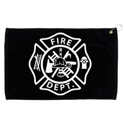 Fire Department Uniform Fireman Symbol Firefighter Gear Grommeted Golf Towel