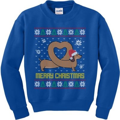 Funny Dachshund Ugly Christmas Sweater Dog Cute Gift Kids Sweatshirt