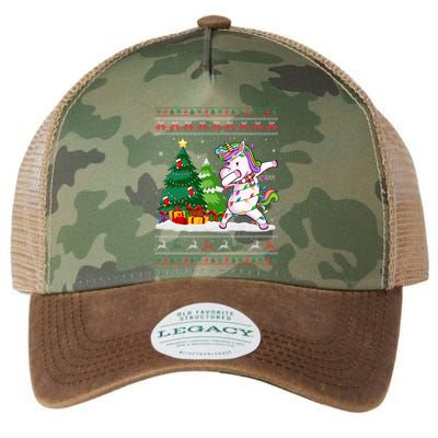 Funny Dabbing Unicorn Lover Santa Hat Ugly Christmas Sweater Cool Gift Legacy Tie Dye Trucker Hat