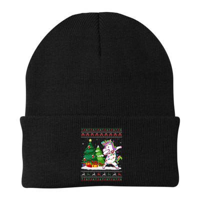 Funny Dabbing Unicorn Lover Santa Hat Ugly Christmas Sweater Cool Gift Beanie