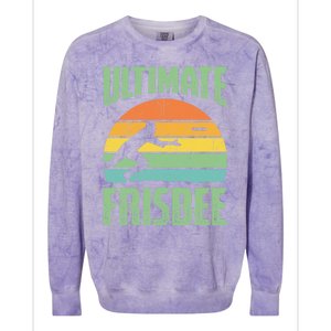 Frisbee Design Ultimate Frisbee Gift Colorblast Crewneck Sweatshirt