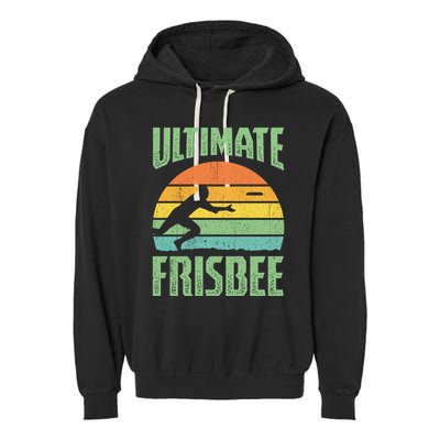 Frisbee Design Ultimate Frisbee Gift Garment-Dyed Fleece Hoodie