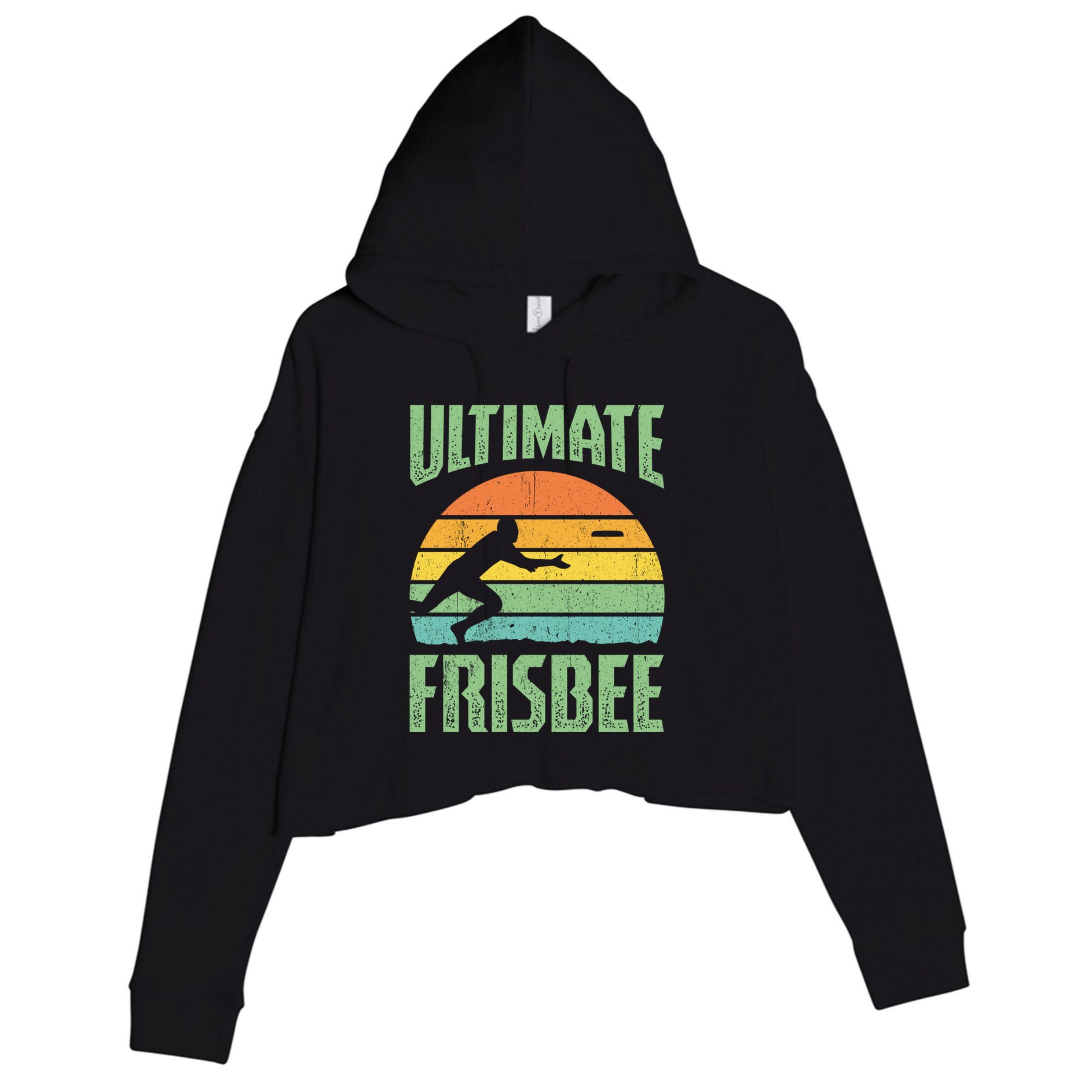 Frisbee Design Ultimate Frisbee Gift Crop Fleece Hoodie