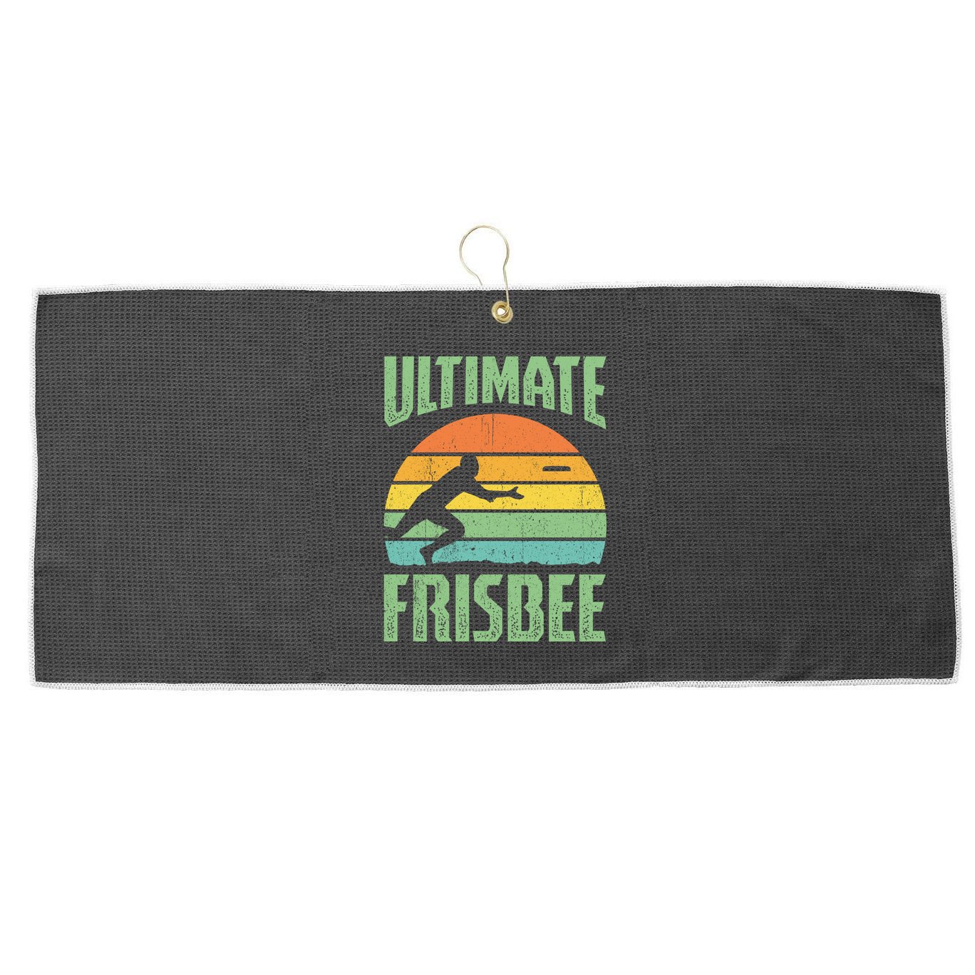 Frisbee Design Ultimate Frisbee Gift Large Microfiber Waffle Golf Towel