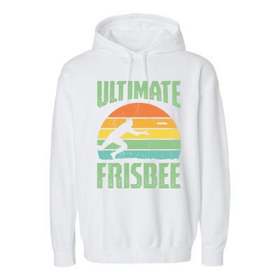 Frisbee Design Ultimate Frisbee Gift Garment-Dyed Fleece Hoodie