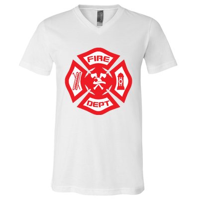 Fire Department Uniform Official Firefighter Gear V-Neck T-Shirt