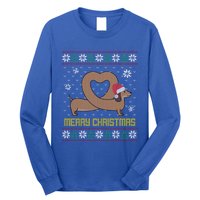 Funny Dachshund Ugly Christmas Dog Gift Long Sleeve Shirt