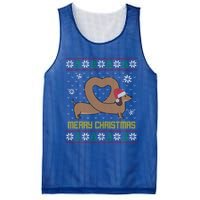 Funny Dachshund Ugly Christmas Dog Gift Mesh Reversible Basketball Jersey Tank