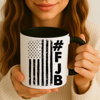 #FJB Distressed USA American Flag Mug