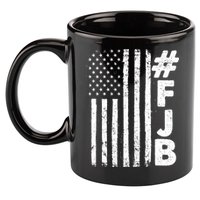 #FJB Distressed USA American Flag 11oz C Handle Ceramic Mug